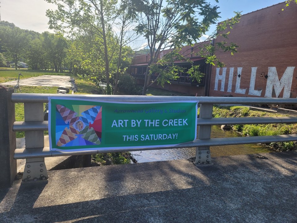 art by the creek sign