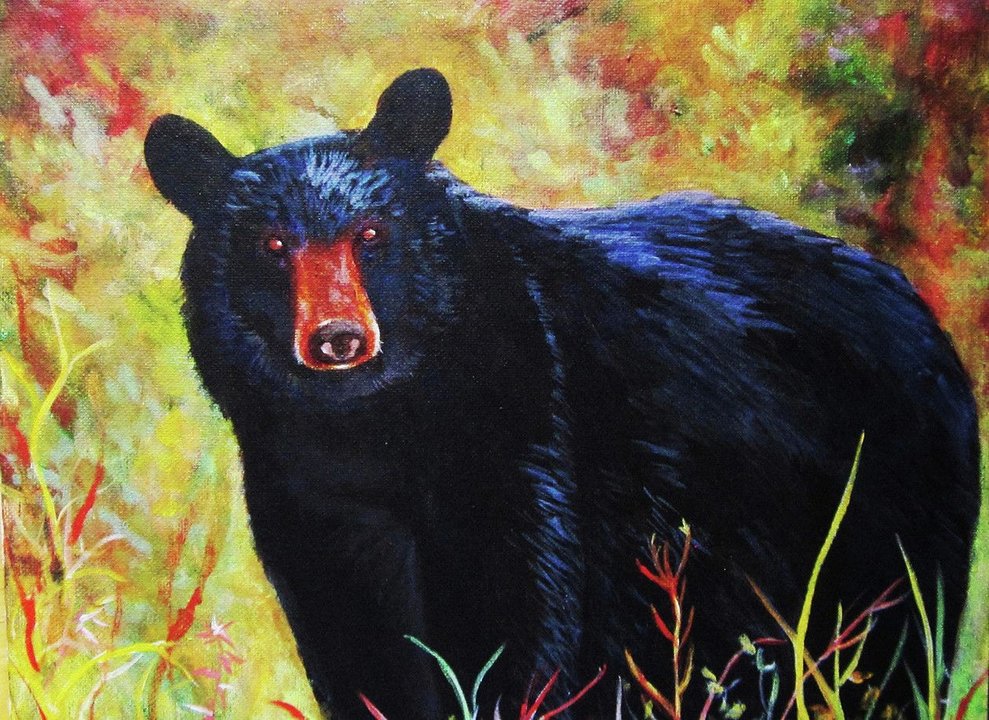 Brown - black bear acrylic.jpg