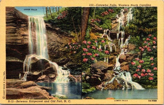 Catawba Falls Antique Postcard